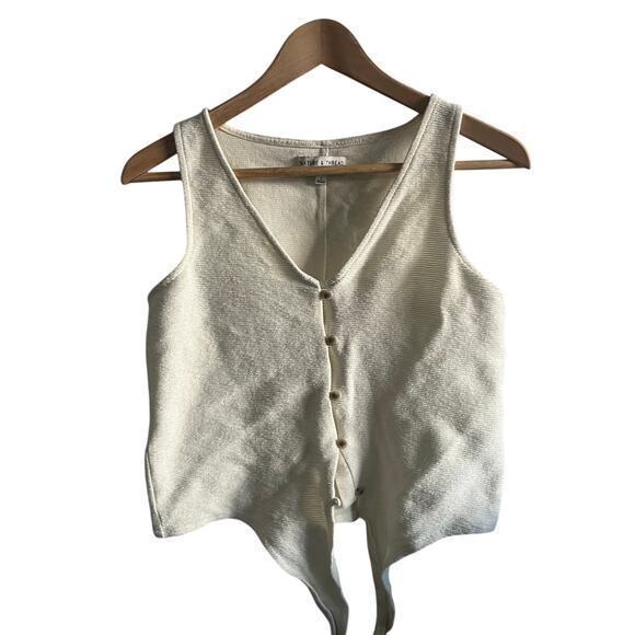 Madewell Texture and thread tie tank button down size small - Picture 1 of 9